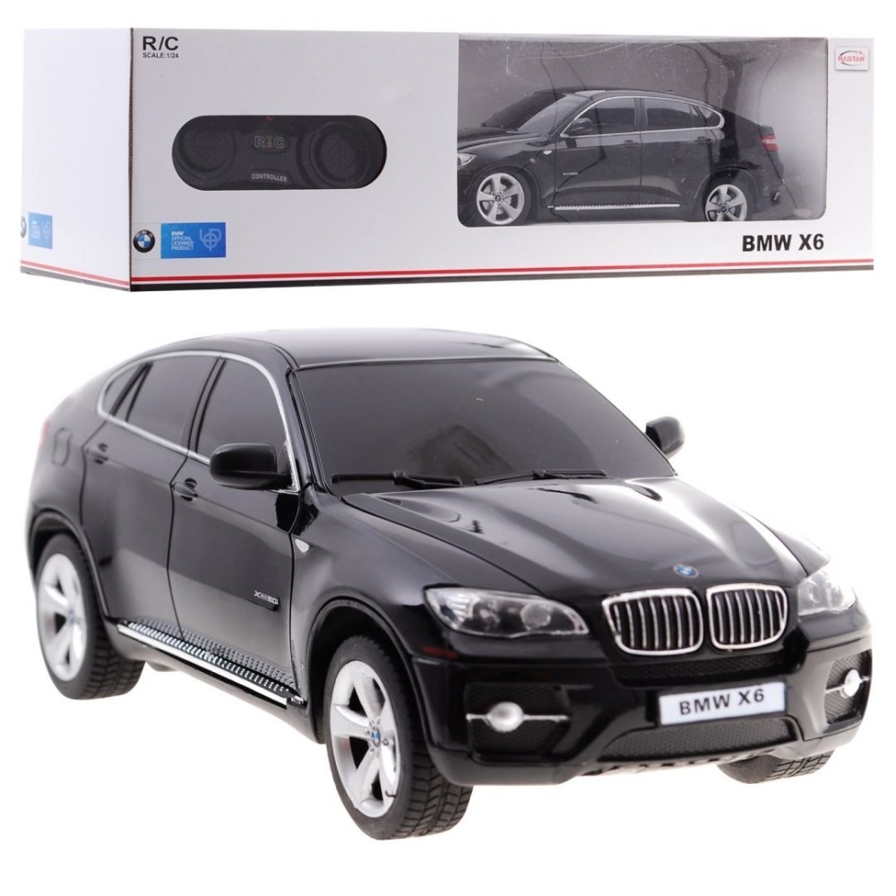 RASTAR RC Auto BMW X 6 1:24 na diaľkové ovládanie, čierne
