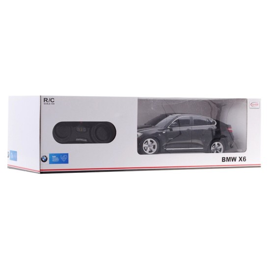 RASTAR RC Auto BMW X 6 1:24 na diaľkové ovládanie, čierne