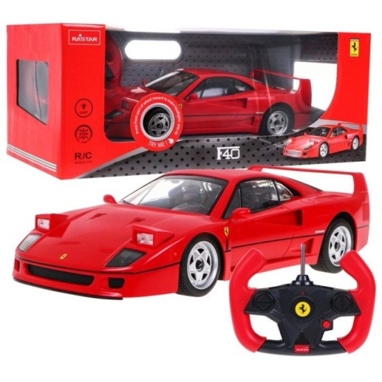 Rastar RC Auto Ferrari F40 1:14 na diaľkové ovládanie, červené