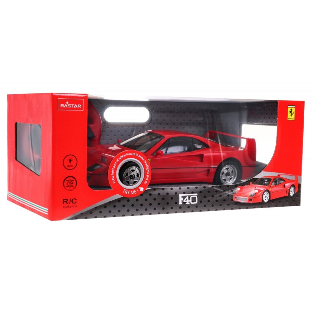 Rastar RC Auto Ferrari F40 1:14 na diaľkové ovládanie, červené