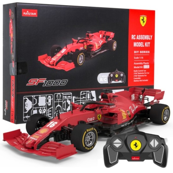 RC Konštrukčné Autíčko Formula Ferrari SF1000 Building kit na diaľkové ovládanie 1:16, s