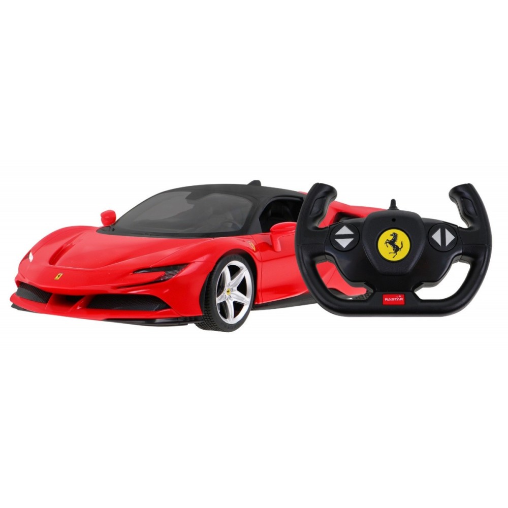 Rastar RC Auto Ferrari SF90 1:14 na diaľkové ovládanie + LED svetlá, červené
