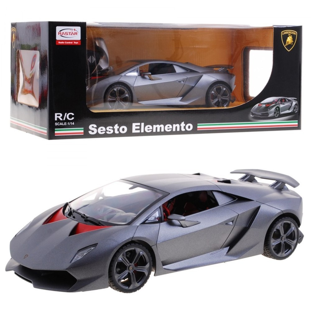 Rastar RC Auto Lamborghini Sesto Elemento 1:14 na diaľkové ovládanie, sivé matné