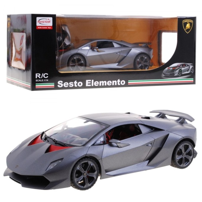 Rastar RC Auto Lamborghini Sesto Elemento 1:14 na diaľkové ovládanie, sivé matné