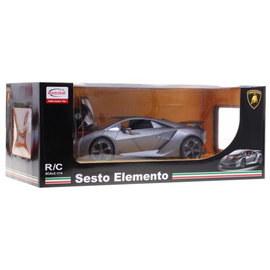 Rastar RC Auto Lamborghini Sesto Elemento 1:14 na diaľkové ovládanie, sivé matné