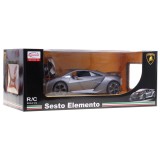 Rastar RC Auto Lamborghini Sesto Elemento 1:14 na diaľkové ovládanie, sivé matné