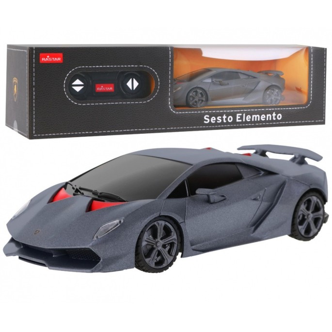Rastar RC Auto Lamborghini Sesto Elemento 1:24 na diaľkové ovládanie, sivé matné