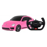 Rastar RC Auto Volkswagen Beetle 1:14 na diaľkové ovládanie + Led Svetlá, ružové