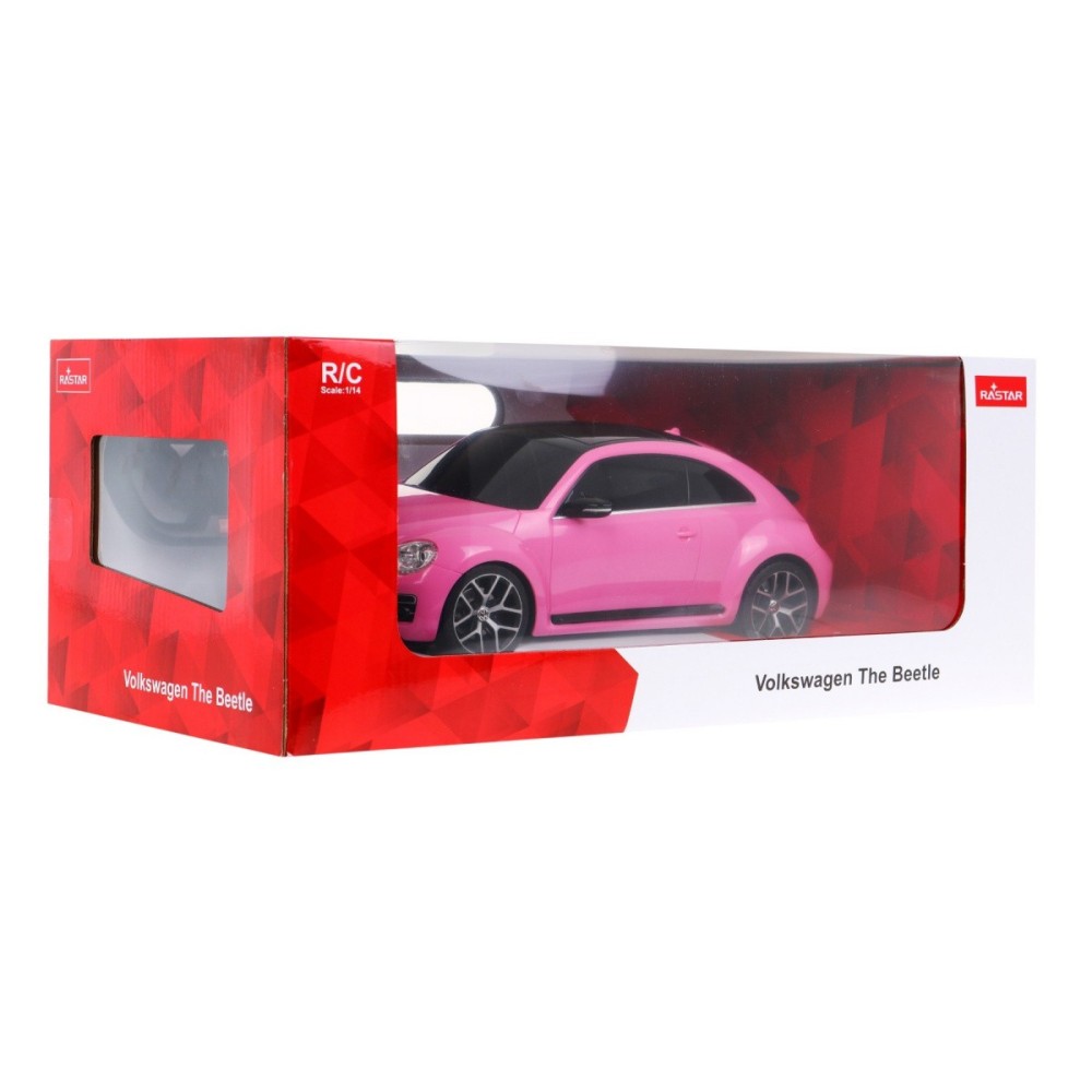 Rastar RC Auto Volkswagen Beetle 1:14 na diaľkové ovládanie + Led Svetlá, ružové