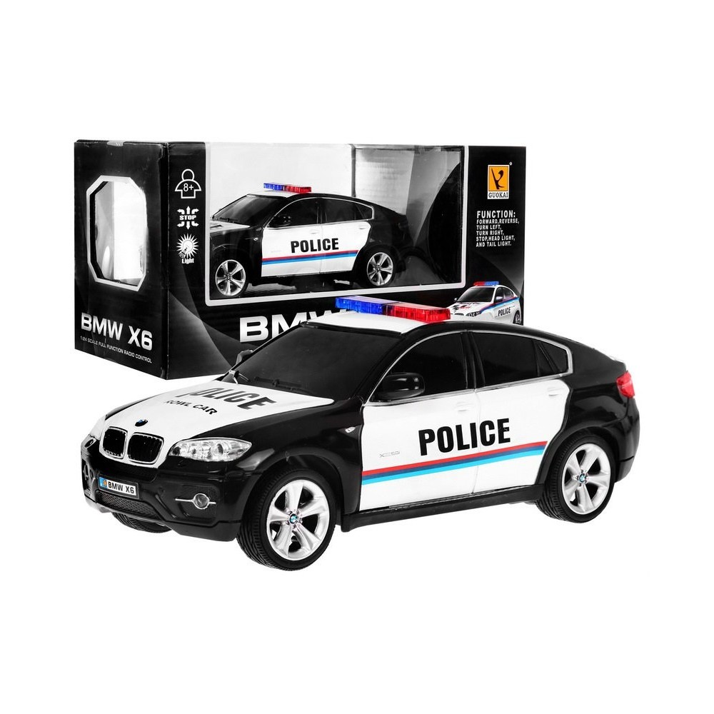 JOKO RC auto Polícia BMW X6 na diaľkové ovládanie 25cm, čierne