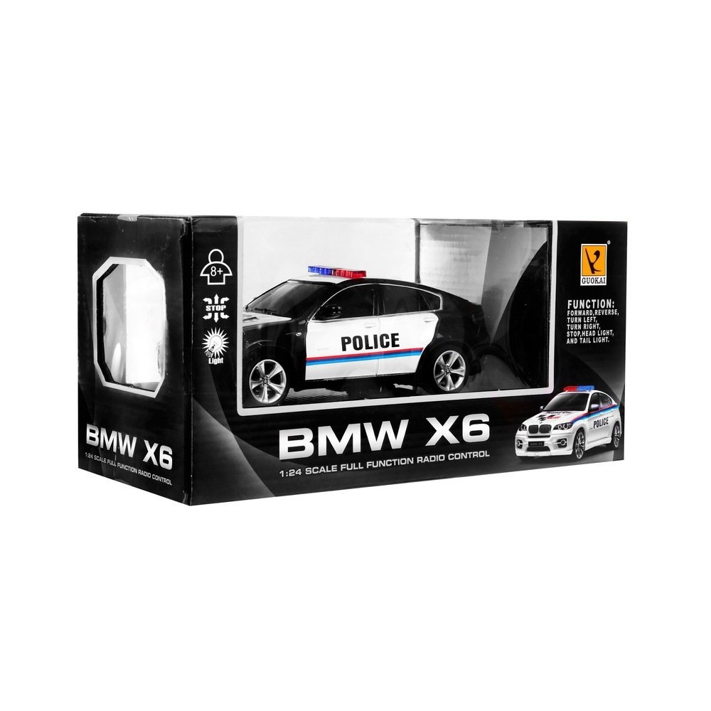 JOKO RC auto Polícia BMW X6 na diaľkové ovládanie 25cm, čierne