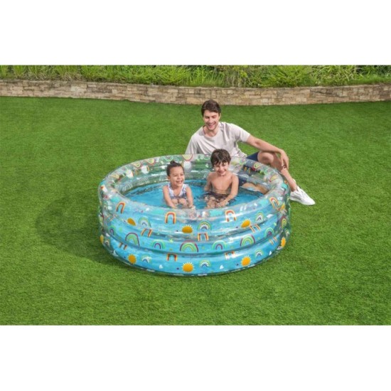 Bestway 51045 Nafukovací okrúhly bazén pre deti Dúha 150 cm x 53 cm