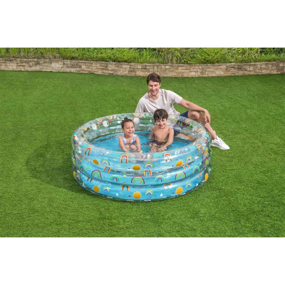 Bestway 51045 Nafukovací okrúhly bazén pre deti Dúha 150 cm x 53 cm