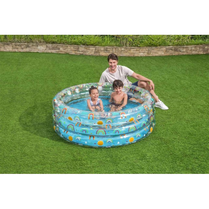 Bestway 51045 Nafukovací okrúhly bazén pre deti Dúha 150 cm x 53 cm