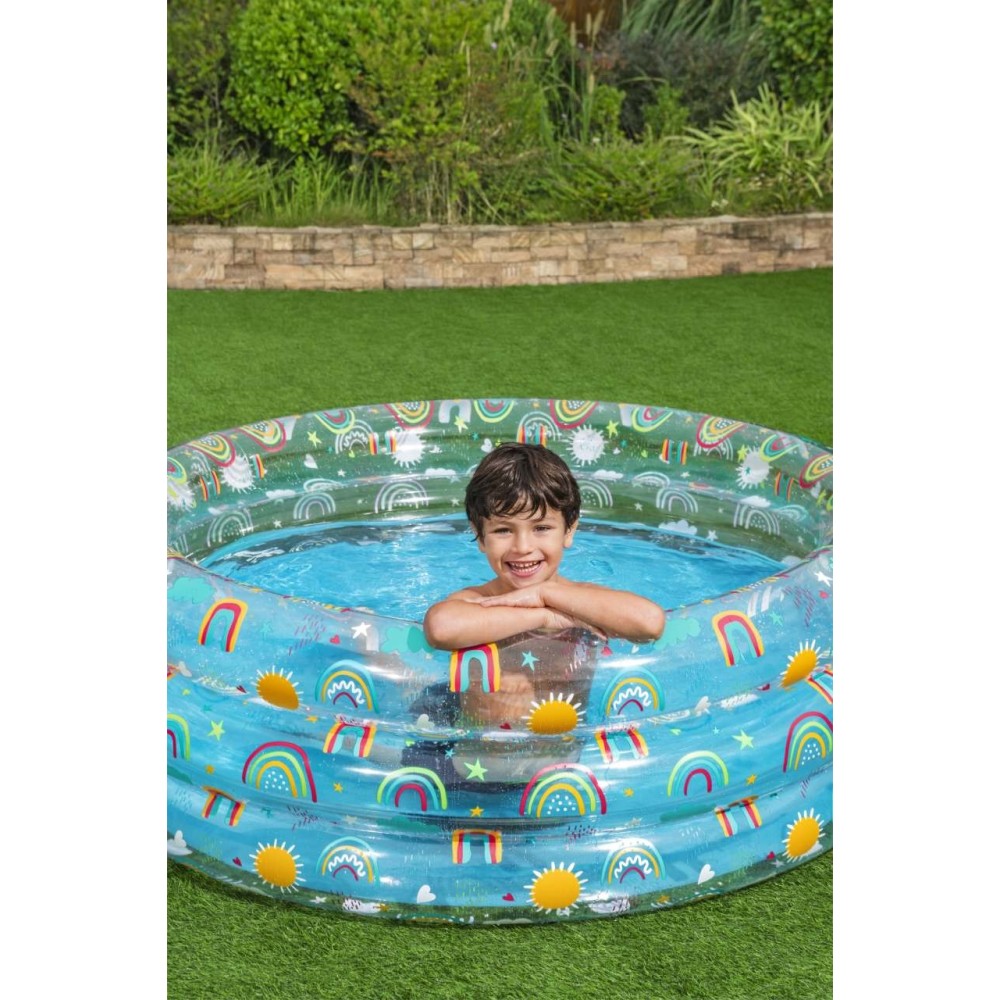 Bestway 51045 Nafukovací okrúhly bazén pre deti Dúha 150 cm x 53 cm