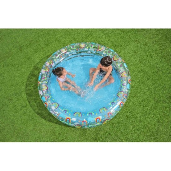 Bestway 51045 Nafukovací okrúhly bazén pre deti Dúha 150 cm x 53 cm