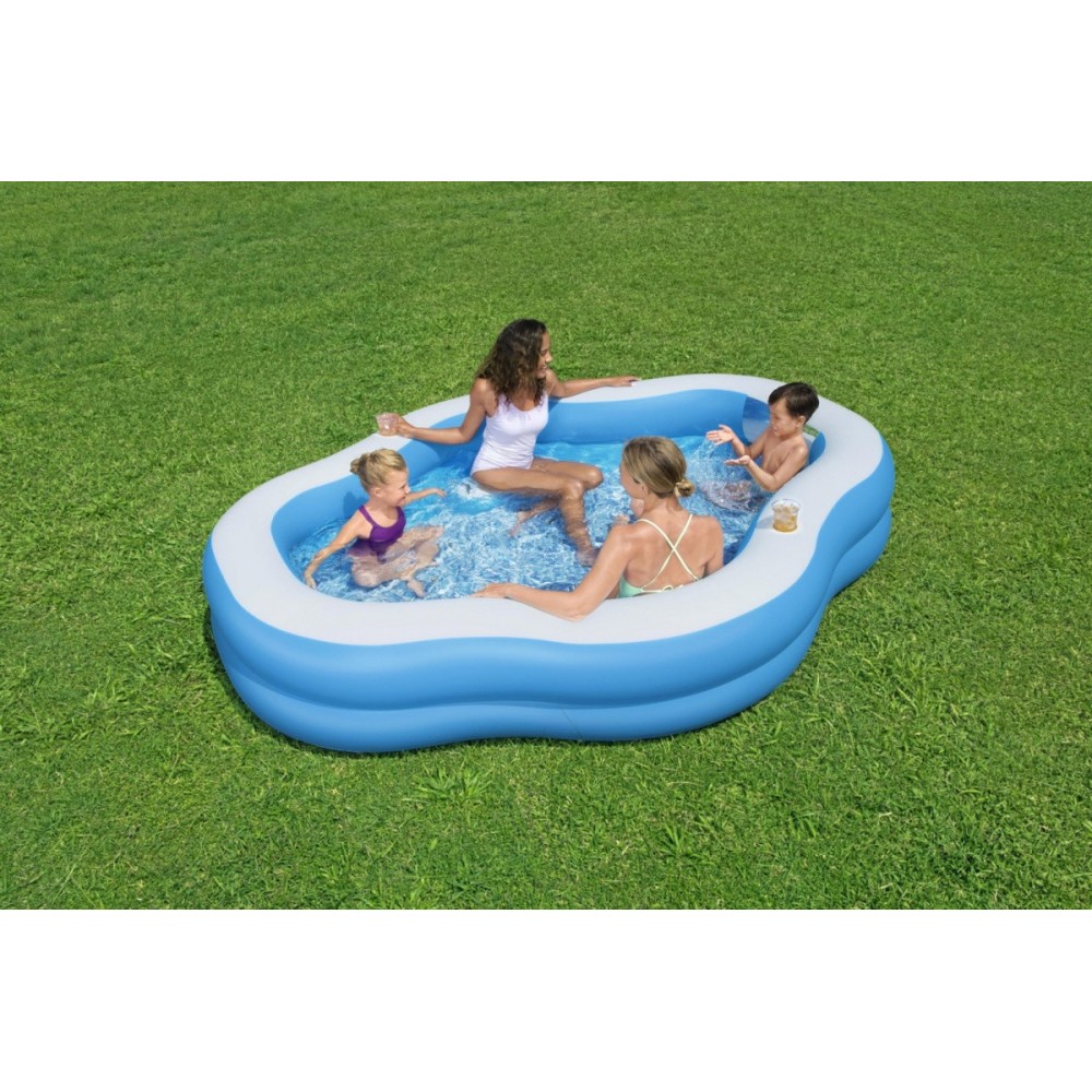 Bestway 54409 Detský Nafukovací bazén so sedačkami a oknom 270cm x 198cm