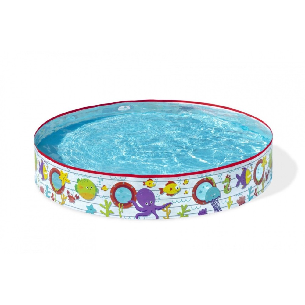 Bestway Detský Samonosný bazén 152 cm x 25 cm Podmorský svet s okienkami