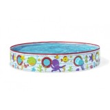 Bestway Detský Samonosný bazén 152 cm x 25 cm Podmorský svet s okienkami
