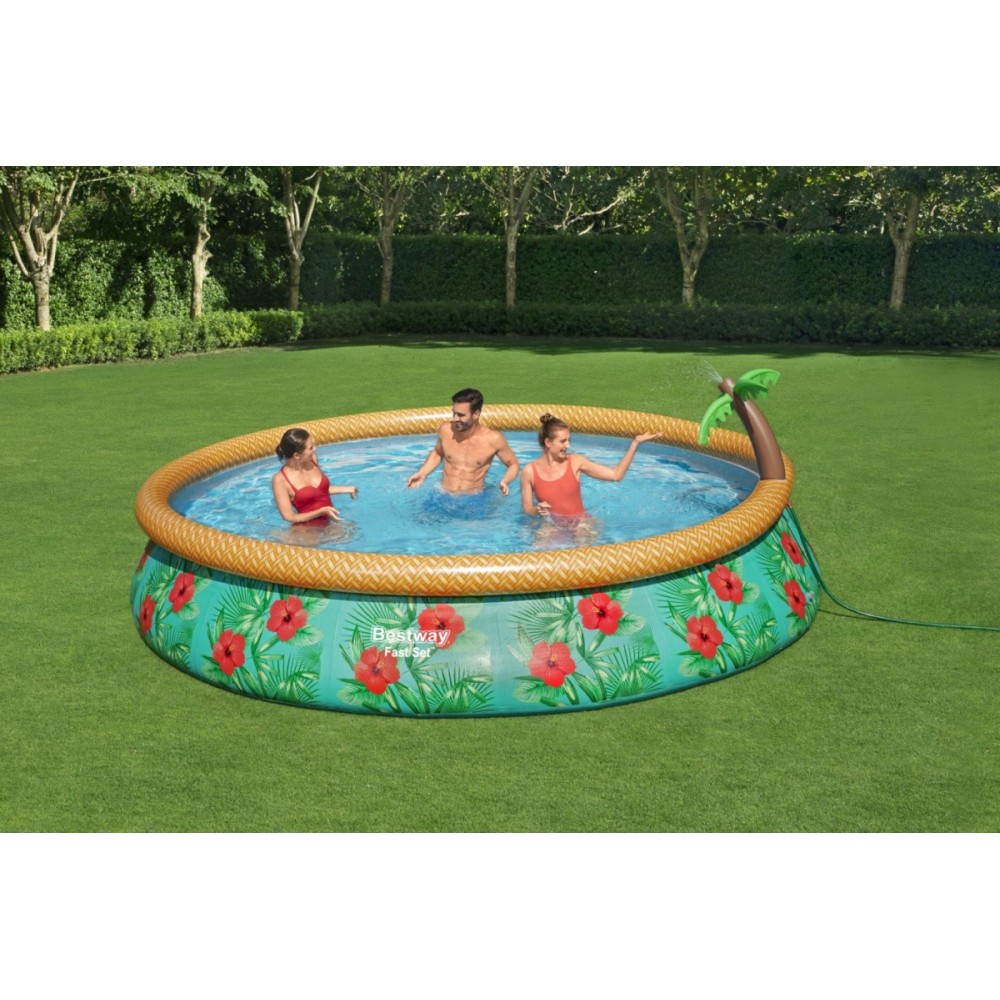 BESTWAY Fast Set Paradise Palms Bazén 457 x 84 cm, kartušová filtrácia 57416