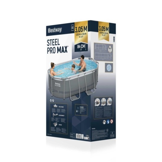 Bestway 5614A Bazén s kovovou konštrukciou Power Steel 305 x 200 x 84 cm + filtračné čerpadlo