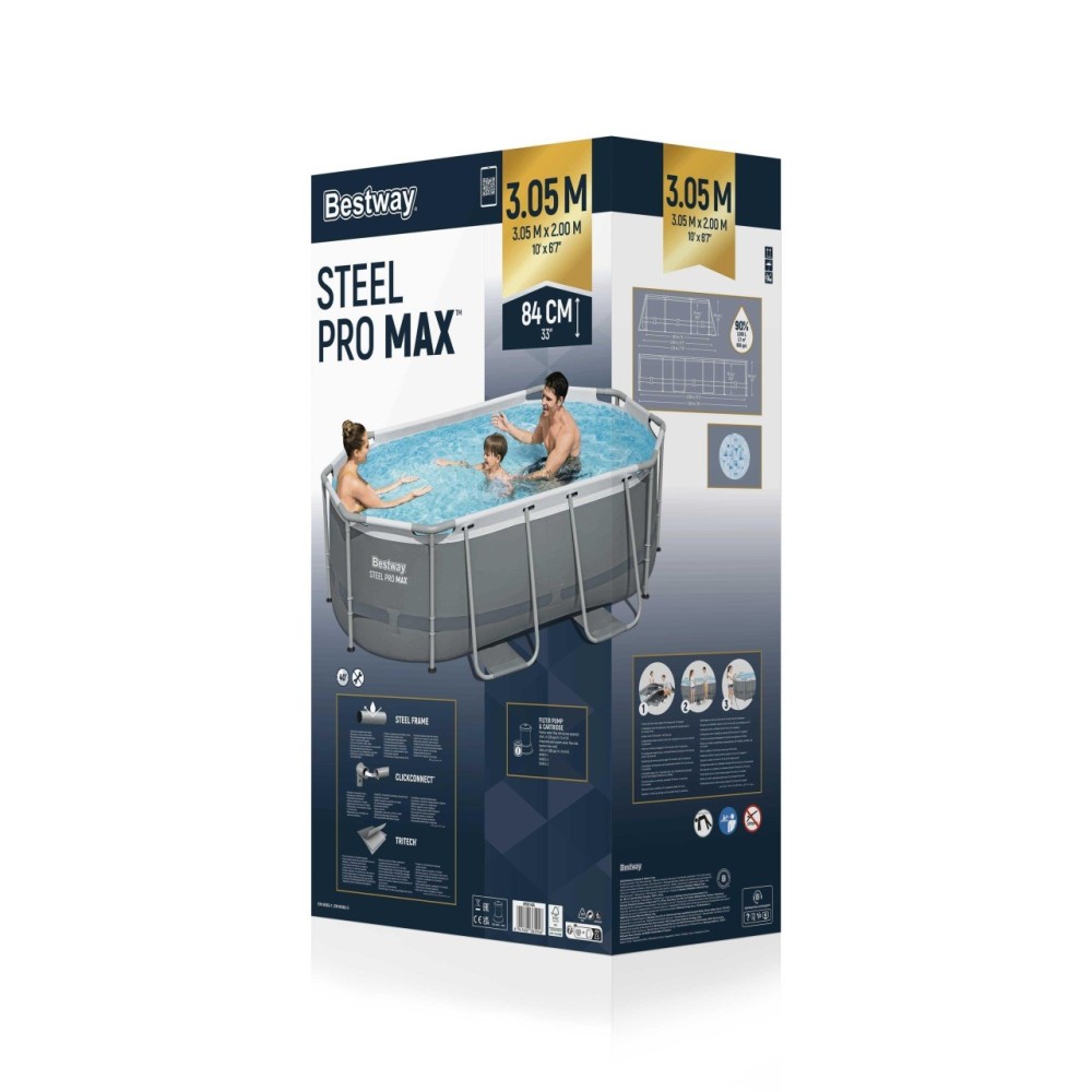 Bestway 5614A Bazén s kovovou konštrukciou Power Steel 305 x 200 x 84 cm + filtračné čerpadlo