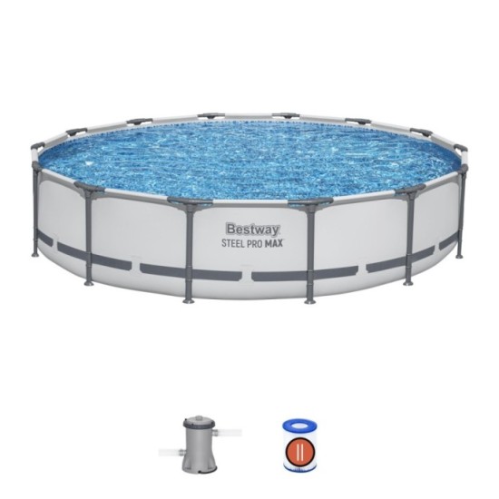 Bestway 56595 Bazén s kovovou konštrukciou STEEL-PRO 427cm x 84cm + filtračné čerpadlo