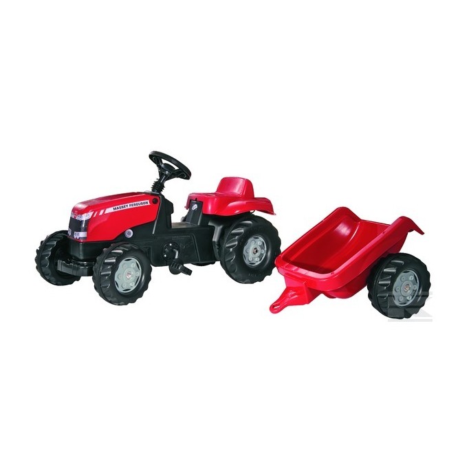 Rolly Toys Šľapací traktor Massey Ferguson + vlečka