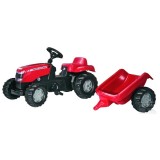 Rolly Toys Šľapací traktor Massey Ferguson + vlečka