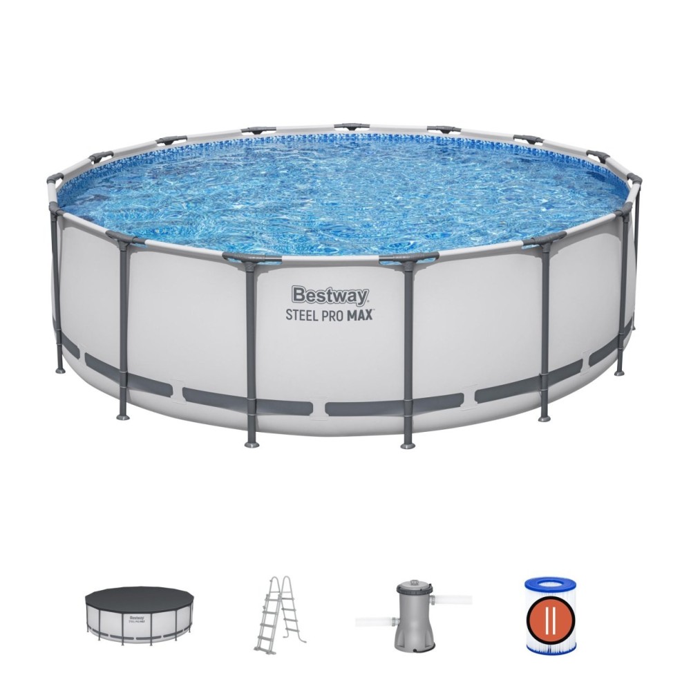 Bestway 56438 BAZÉN s Kovovou konštrukciou 6v1 457cm x 122cm + rebrík + filtračné čerpadlo + plachta