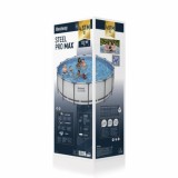 Bestway 56438 BAZÉN s Kovovou konštrukciou 6v1 457cm x 122cm + rebrík + filtračné čerpadlo + plachta
