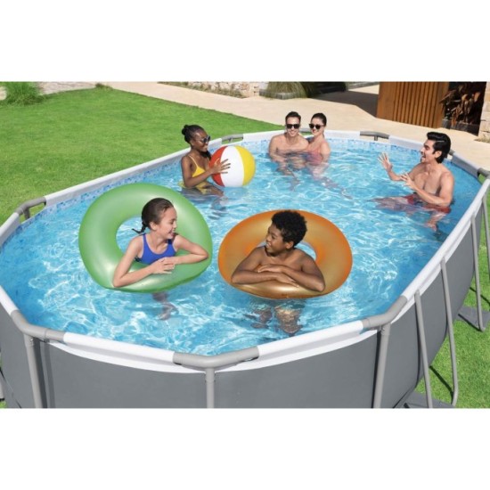 Bestway 56448 Bazén s kovovou konštrukciou POWER STEE FRAME 488 x 305 x107cm s filtračným čerpadlom, plachtou a rebríkom