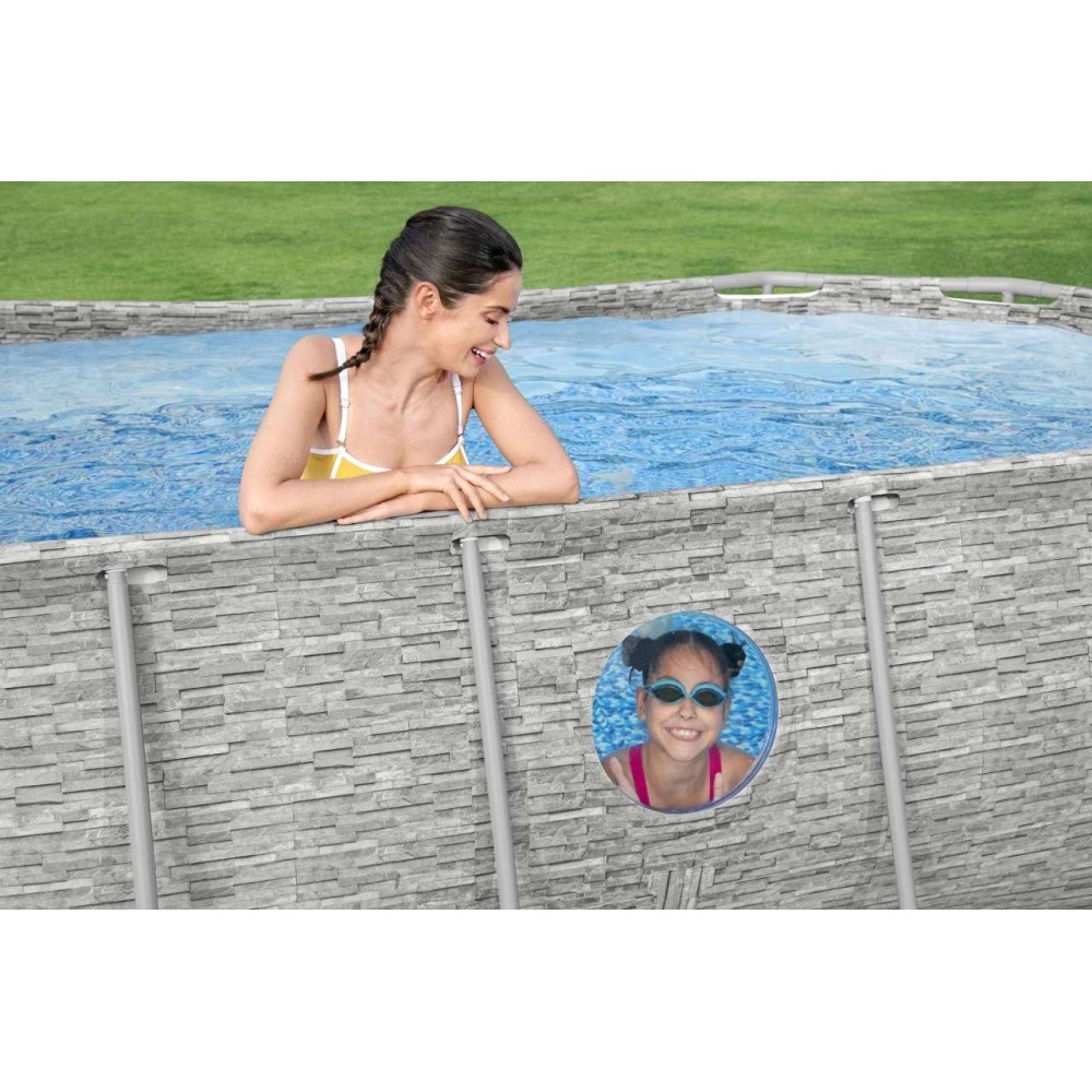 Bestway 56714 Bazén s kovovou konštrukciou Power Steel Swim VISTA 427 cm x 250 cm x 100 cm + čerpadlo + rebrík + plachta 