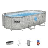 Bestway 56714 Bazén s kovovou konštrukciou Power Steel Swim VISTA 427 cm x 250 cm x 100 cm + čerpadlo + rebrík + plachta 