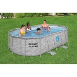 Bestway 56714 Bazén s kovovou konštrukciou Power Steel Swim VISTA 427 cm x 250 cm x 100 cm + čerpadlo + rebrík + plachta 