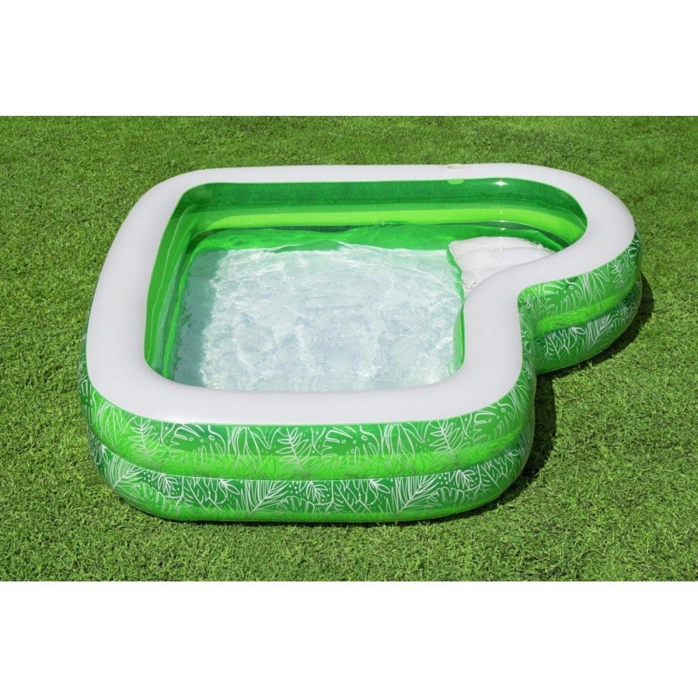 Bestway Detský Nafukovací bazén so sedadlom Tropical Paradise 231 cm x 231 cm