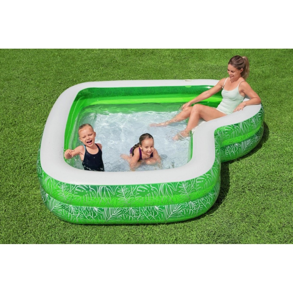 Bestway Detský Nafukovací bazén so sedadlom Tropical Paradise 231 cm x 231 cm