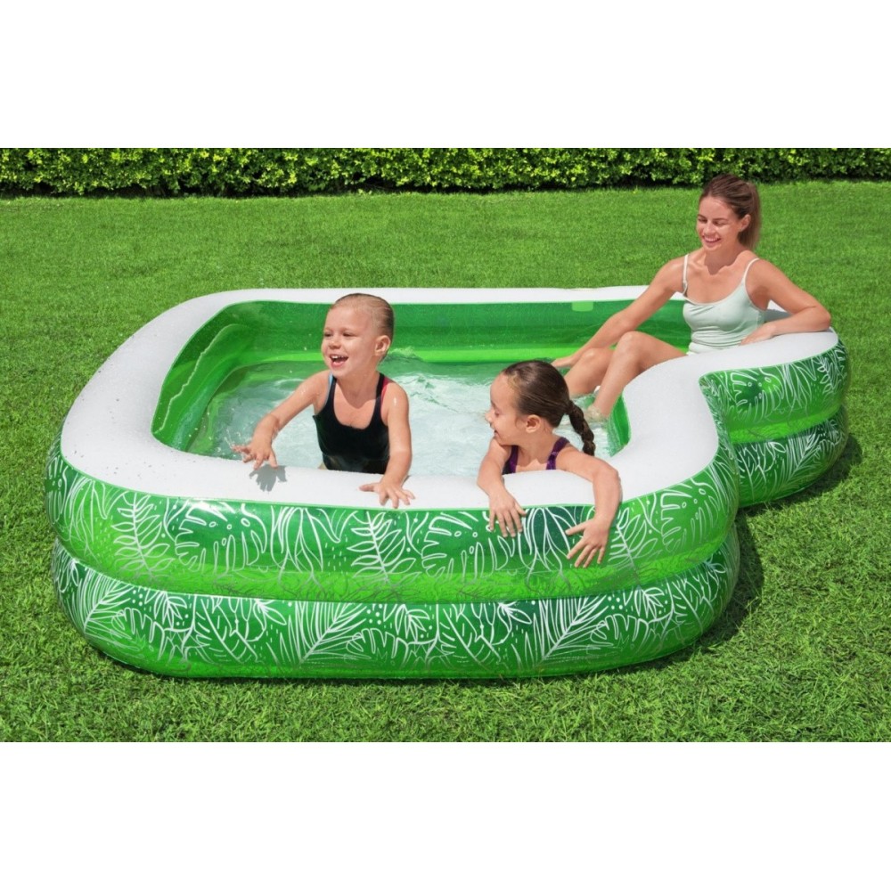 Bestway Detský Nafukovací bazén so sedadlom Tropical Paradise 231 cm x 231 cm