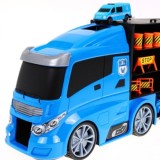 JOKO Veľký Policajný kamión 57cm + policajné autíčka + malý kamión + dopravné značky, modrý