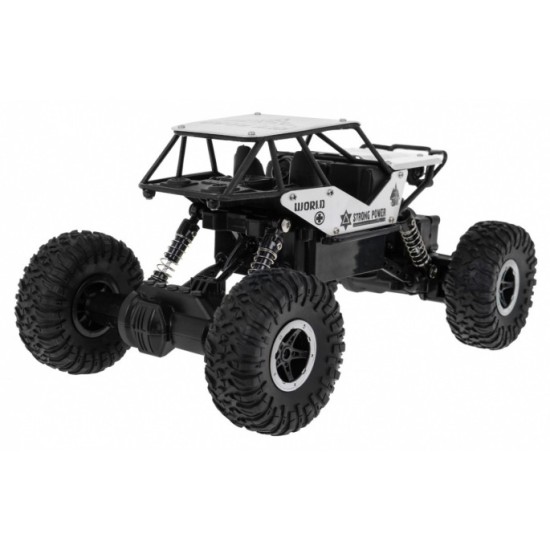 JOKO RC Autíčko Jeep Crawler Monster 1:18 4x4, dosah 40m, strieborné
