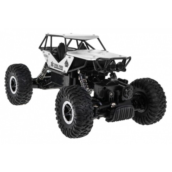 JOKO RC Autíčko Jeep Crawler Monster 1:18 4x4, dosah 40m, strieborné