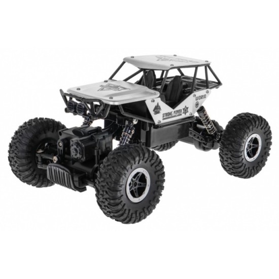 JOKO RC Autíčko Jeep Crawler Monster 1:18 4x4, dosah 40m, strieborné