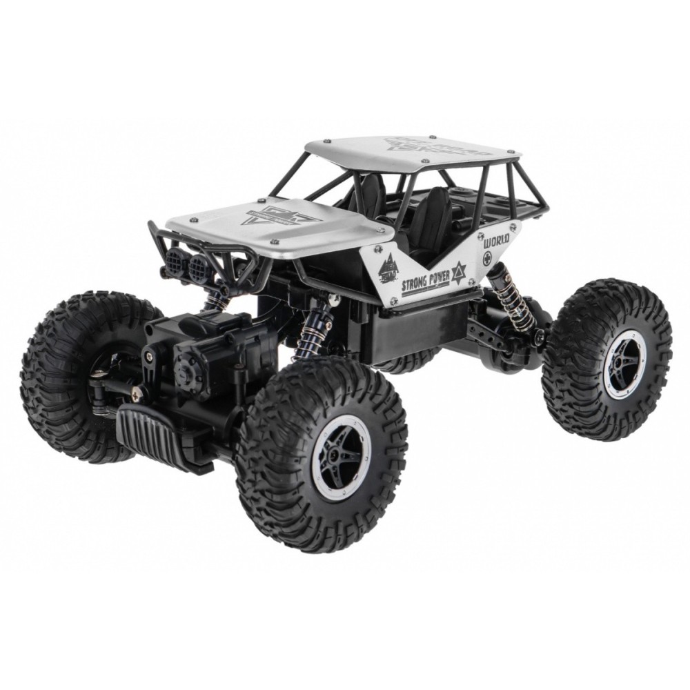 JOKO RC Autíčko Jeep Crawler Monster 1:18 4x4, dosah 40m, strieborné