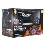 JOKO RC Autíčko Jeep Crawler Monster 1:18 4x4, dosah 40m, strieborné
