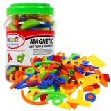 JOKO Magnetická abeceda a čísla + magnetky na skladanie Postavičiek, Domov 128ks