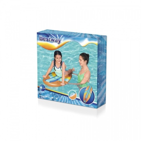 Bestway 42046 Nafukovačka v tvare Nafukovacej dosky Sunny Surf 114 cm x 46 cm, oranžová