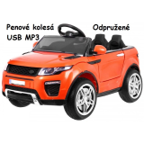 JOKO Elektrické autíčko Rapid Racer, penové kolesá, USB, odpružené, oranžové
