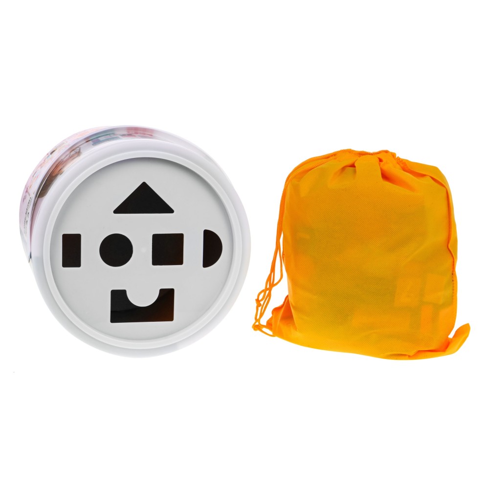 JOKO Sada Drevené kocky Princezná na zámku + Puzzle + vedro s vkladačkou