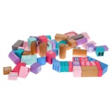 JOKO Sada Drevené kocky Princezná na zámku + Puzzle + vedro s vkladačkou