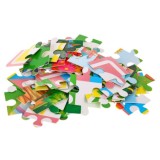 JOKO Sada Drevené kocky Princezná na zámku + Puzzle + vedro s vkladačkou